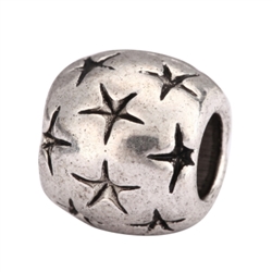 5 x Shooting Stars Charms Beads Antique Silver Tone European Charm Beads  #MEC-58